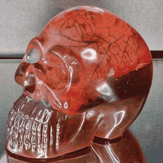 TETE DE MORT OCTOBRE ROUGE